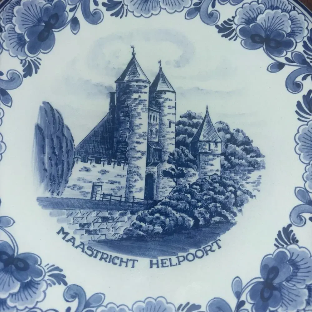 Maastricht Helpoort Delft Blue Collector Plate Walk Hanger 1959 Norelco Holland